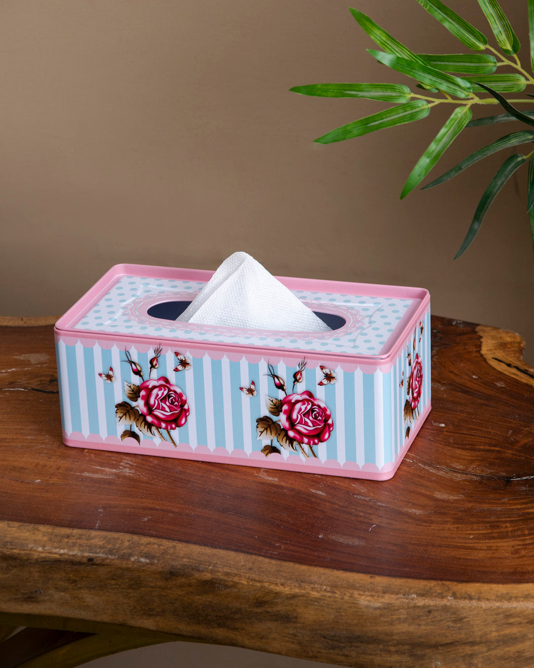 Vintage Floral Tissue Box Holder
