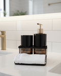Modern Luxe 2 Piece Bath Set - Black